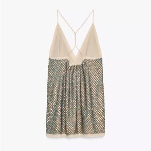 Limited edition Zara collection sequin Dress with Spaghetti Straps